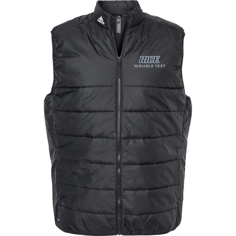 Adidas Puffer Vest - Black - Embroidery Text Drop
