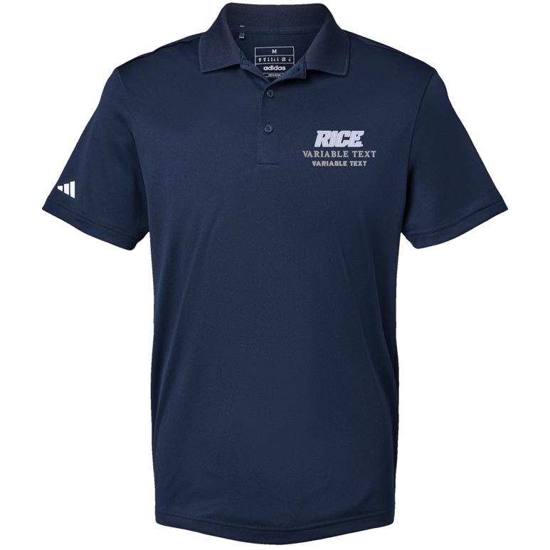 Adidas Sport Polo Women's - Collegiate Navy - Embroidery Text Drop