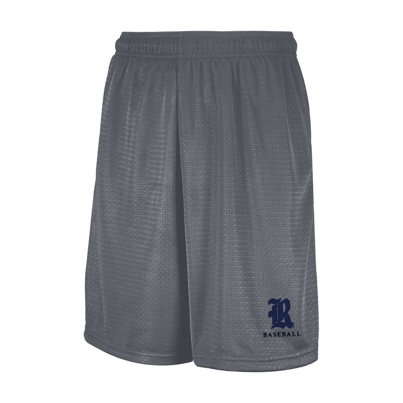 Russell Mesh Shorts with Pockets - Steel - Rice BASEBALL
