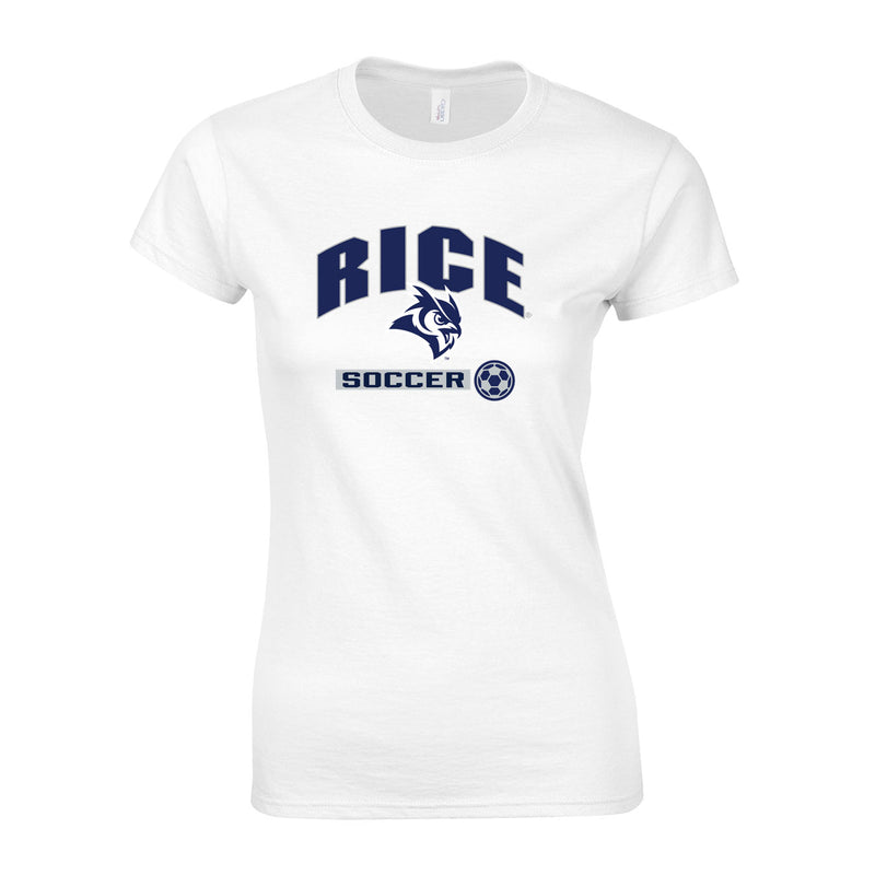Women's Semi-Fitted Classic T-Shirt  - White - Rice SOCCER