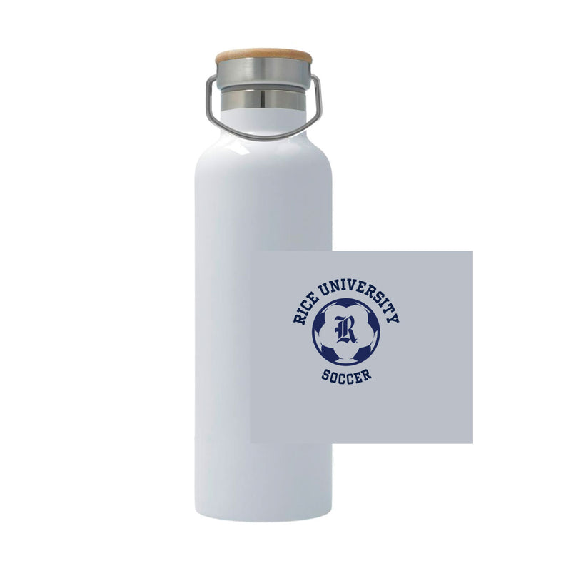25oz Stainless Steel Thermos - White - Rice SOCCER