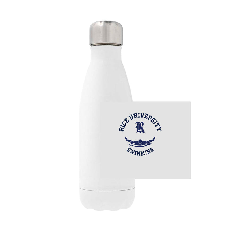 12oz Stainless Steel Water Bottle - White - Rice SWIMMING