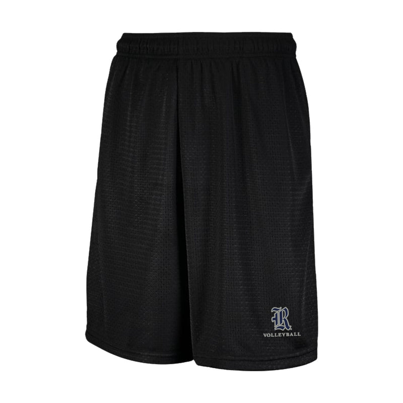Russell Mesh Shorts with Pockets - Black - Rice VOLLEYBALL