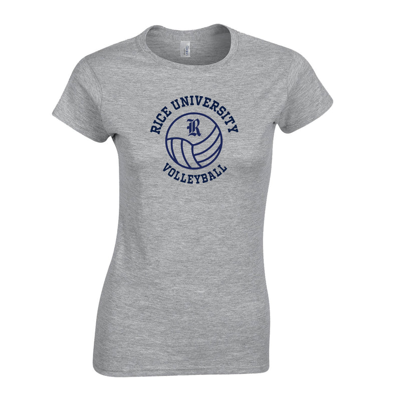 Women's Semi-Fitted Classic T-Shirt  - Sport Grey - Rice VOLLEYBALL